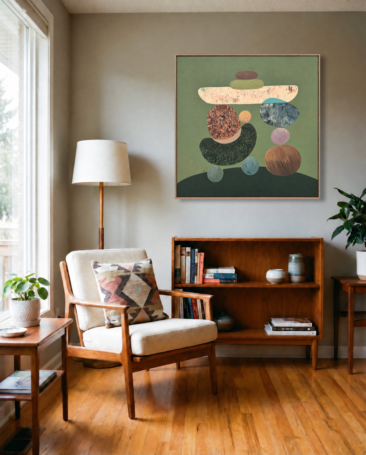 Still Balance - Shared Moment (FRAMED IN OAK)