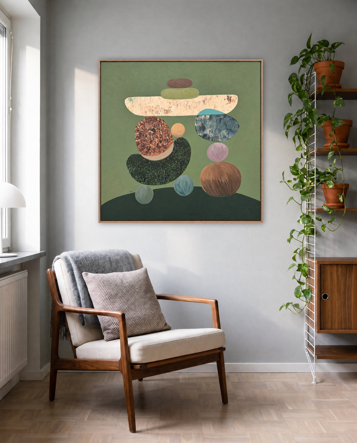Still Balance - Shared Moment (FRAMED IN OAK)